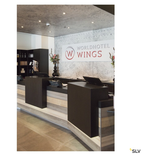 Spot encastré - NEW TRIA 77 encastré de plafond intérieur, simple, carré, noir mat, LED, 8W, 3000K, clips ressorts,