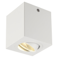 TRILEDO CARRE CL plafonnier, blanc mat, 6W, 38°, 3000K