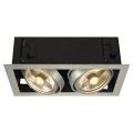 Kadux 2 es111 encastré carré. alu brossé. max. 2x50w