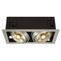 Kadux 2 es111 encastré carré. alu brossé. max. 2x50w