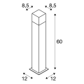 Borne extérieure GRAFIT SL 60 ANTHRACITE E27 MAX. 11W - SLV by Declic