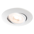 Easy-install qpar51, encastré de plafond intérieur, rond, blanc mat, gu10/qpar51, 20w max, rt 2012