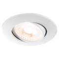 Easy-install qpar51, encastré de plafond intérieur, rond, blanc mat, gu10/qpar51, 20w max, rt 2012