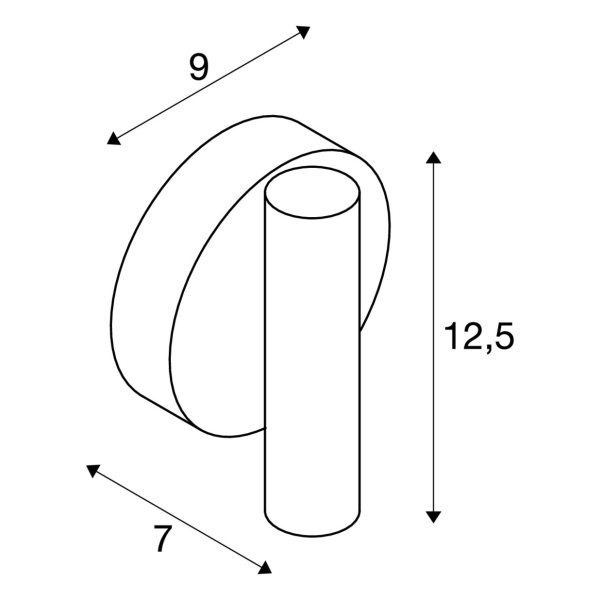 Karpo 30, applique et plafonnier intérieur, blanc, led, 9w, 3000k, variable triac