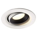 Numinos® move xs, encastré de plafond intérieur, orientable, 20°, blanc/noir, led, 7w, 4000k