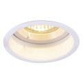 Horn, encastré de plafond intérieur, simple, blanc, gu10/qpar51, 25w max, ip20/ip44, rt 2012