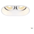 Horn, encastré de plafond intérieur, double, blanc, gu10/qpar51, 25w max