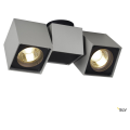 ALTRA DICE II, PLAFONNIER GU10 2x50W MAX, GRIS ARGENT/NOIR