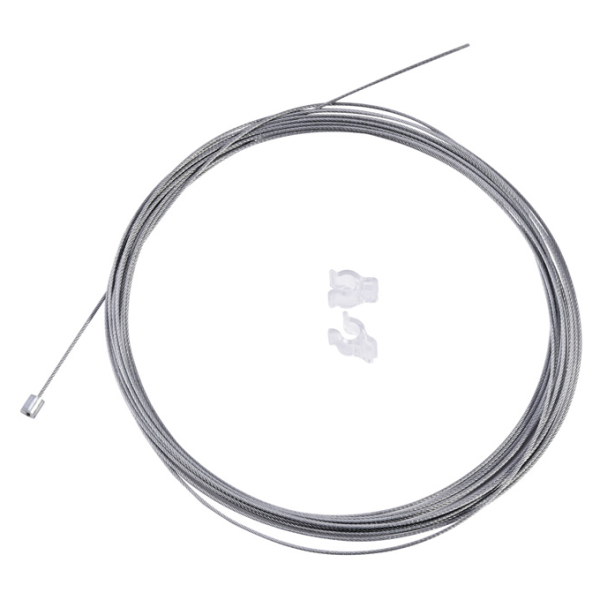 Filin de suspension. câble acier 1.0mm x 3000mm. 2 clips inclus
