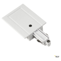 RAIL 1 ALL. ENCASTRE, ALIMENTATION 2, BLANC, TERRE DROITE