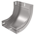 Changement de plan concave avec fond plein pour chemins de câbles tôle p31 m/f - hauteur 50mm et largeur 200mm - finition inox 316l