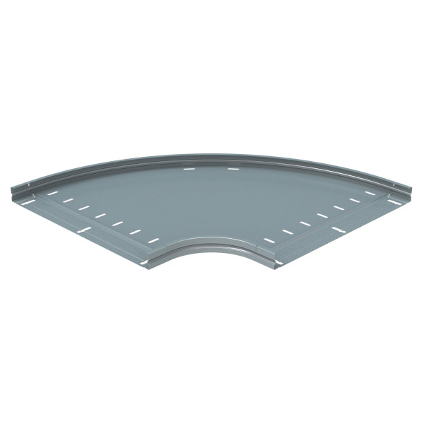 Coude 90 degrés avec fond perforé pour chemins de câbles tôle p31 m/f - hauteur 25mm et largeur 400mm - finition gs