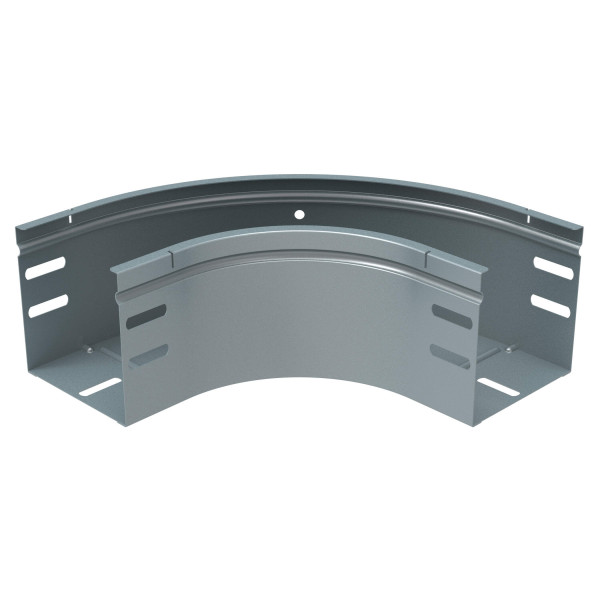 Coude 90 degrés avec fond plein pour chemins de câbles tôle p31 m/f - hauteur 100mm et largeur 100mm - finition gc