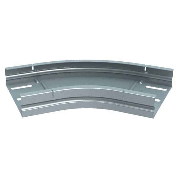 Coude 45 degrés avec fond plein pour chemins de câbles tôle p31 m/f - hauteur 25mm et largeur 75mm - finition gc