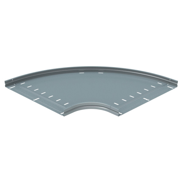 Coude 90 degrés avec fond perforé pour chemins de câbles tôle p31 m/f - hauteur 25mm et largeur 500mm - finition gc