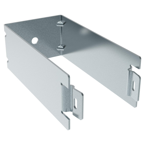 Berceau sans vis uc50 pour chemins de câbles fils cablofil cf30 et cf54 de largeur 50 mm, ecartement mur 100mm,entraxe entre les fils 50mm- pour fixation murale de charges légères à moyennes et pose au sol charge 12dan - finition znmg