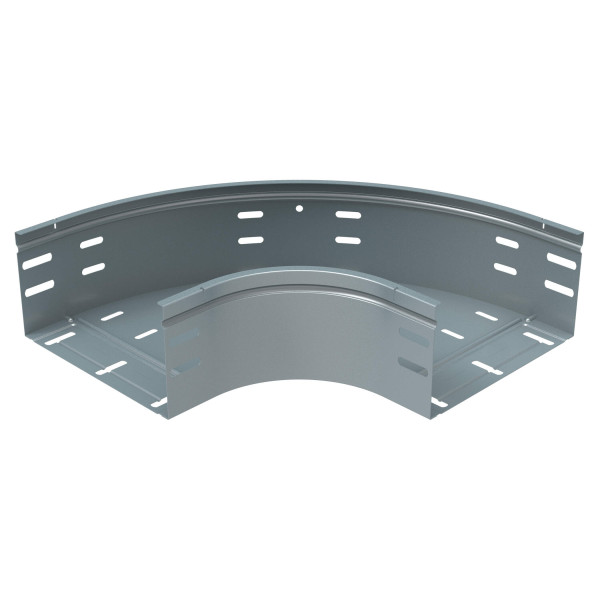 Coude 90 degrés avec fond perforé pour chemins de câbles tôle p31 m/f - hauteur 100mm et largeur 200mm - finition gs
