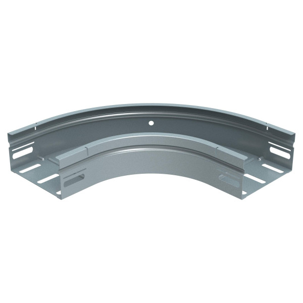 Coude 90 degrés avec fond perforé pour chemins de câbles tôle p31 m/f - hauteur 50mm et largeur 100mm - finition gs