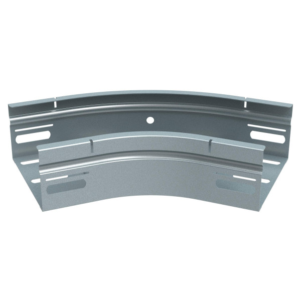 Coude 45 degrés avec fond perforé pour chemins de câbles tôle p31 m/f - hauteur 50mm et largeur 150mm - finition gc