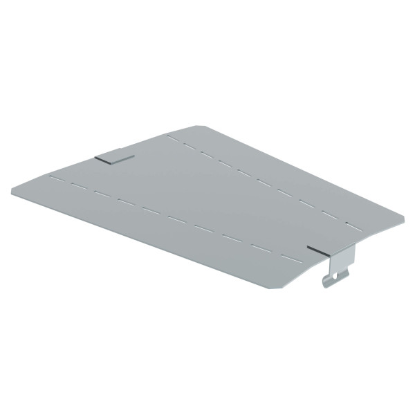 Couvercle pour coude 15 degrés avec fond plein pour chemins de câbles tôle p31 m/f - largeur 300mm - finition gs