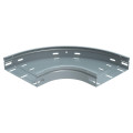 Coude 90 degrés avec fond perforé pour chemins de câbles tôle p31 m/f - hauteur 50mm et largeur 300mm - finition inox 316l