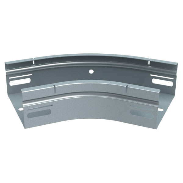Coude 45 degrés avec fond plein pour chemins de câbles tôle p31 m/f - hauteur 50mm et largeur 75mm - finition gc