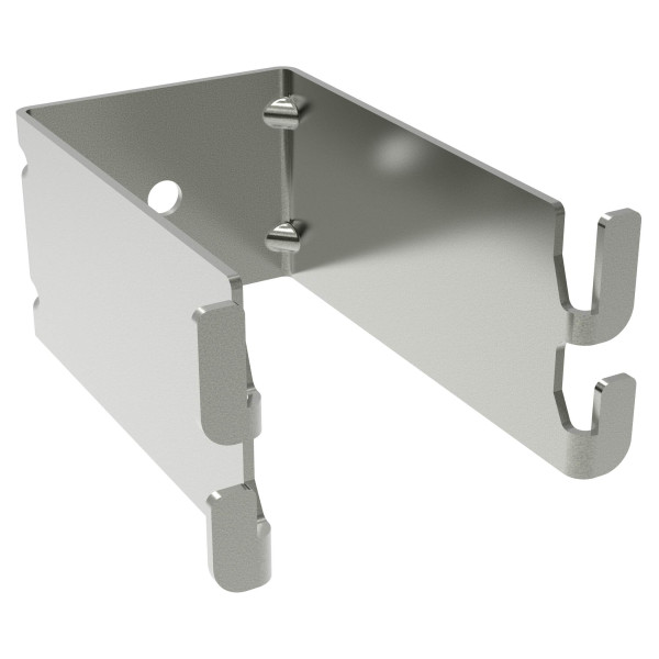 Console sans vis cm100 pour chemins de câbles fils cablofil cf54 , cf105 , zf31 h50 et h100 , ecartement mur 100mm. entraxe entre les fils 25mm - pour fixation murale de charges légères à moyennes et fixation au sol - finition znmg