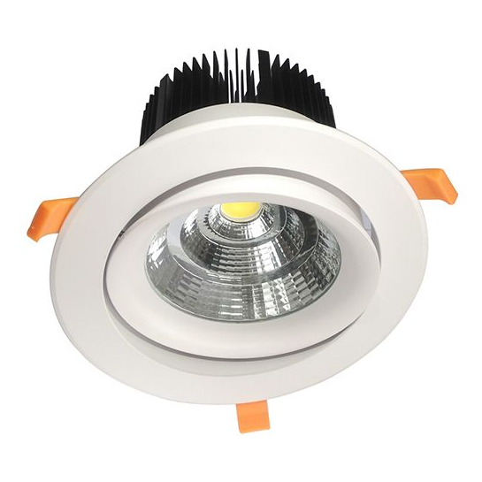 Girard sudron cavell - spot encastré inclinable led Ø195x129 enc.Ø158 50w 3000k 4250lm 45° blanc