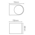 Girard sudron capella - applique murale vers le haut et le bas 68x93x150 gu10 2x11w max noir
