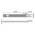 Tline  rail vide long.1450mm 7 câbles