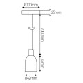 Girard sudron monture metal bronze douille lisse e27 cable 2m