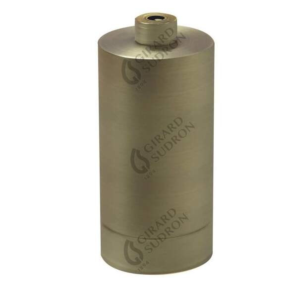 Girard sudron douille cylindre e27 acier antique métallisé 
