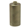 Girard sudron douille cylindre e27 acier antique métallisé 