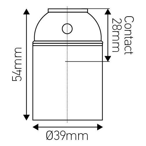 Girard sudron douille e27 lisse or culot percé montée - Girard Sudron - 216317