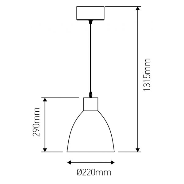 Suspension e27 abat-jour métal blanc extérieur/ doré intérieur cable pvc l.100cm