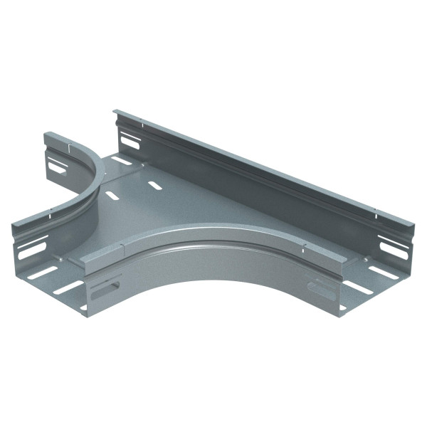 Té avec fond perforé pour chemins de câbles tôle p31 m/f - hauteur 50mm et largeur 100mm - finition gs