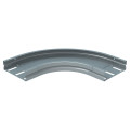 Coude 90 degrés avec fond plein pour chemins de câbles tôle p31 m/f - hauteur 25mm et largeur 75mm - finition gc