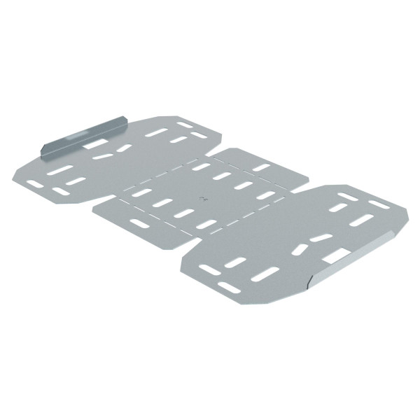 Changement de plan concave avec fond plein pour chemins de câbles tôle p31 m/f - hauteur 100mm et largeur 100mm - finition gs