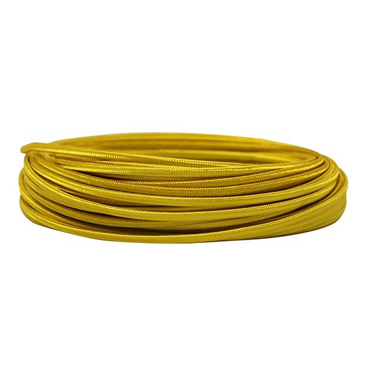 Câble 25 mètres 2 fils textile doré - NoName - 237577