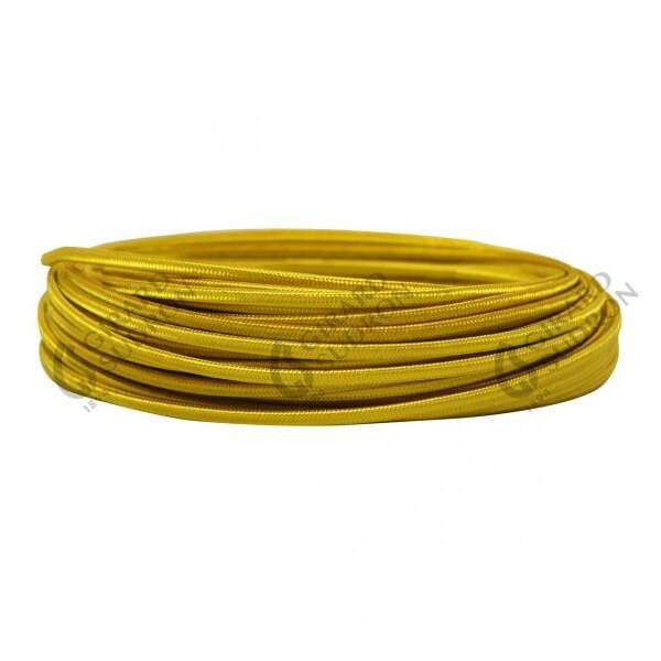 Câble 25 mètres 2 fils textile doré - NoName - 237577