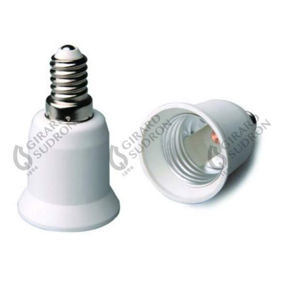 Girard sudron adaptateur e14-e27 blanc