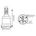 Girard sudron adaptateur e14-e27 blanc