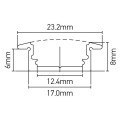 Girard sudron profile aluminium à encastrer 23.2x8 opaque