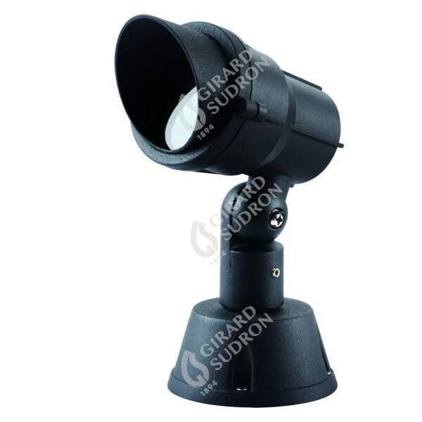 Girard sudron cauda - projecteur sur socle ip65 Ø96x155x206 gu10 35w max. noir