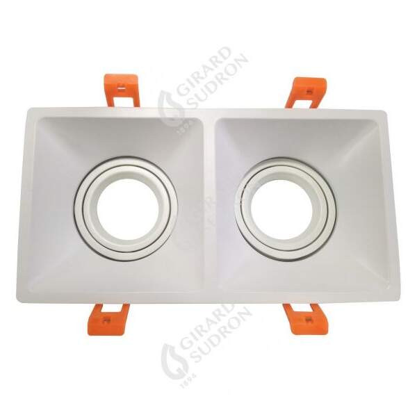 Girard sudron encastr. 205*105mm cut.195*95mm blanc pour module downlight à visser 10w