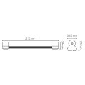 Girard sudron dione - batterie tube led 215x33.5x39 4w 6000k 370-190-30lm 120° argent dim