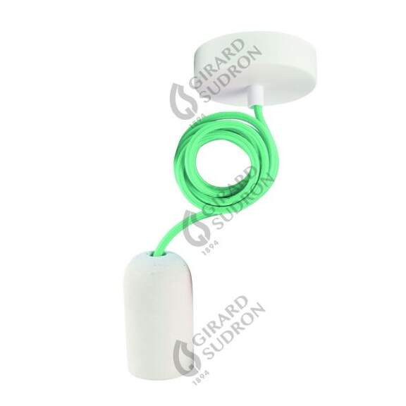 Girard sudron suspension béton blanc+ 2m câble jade.