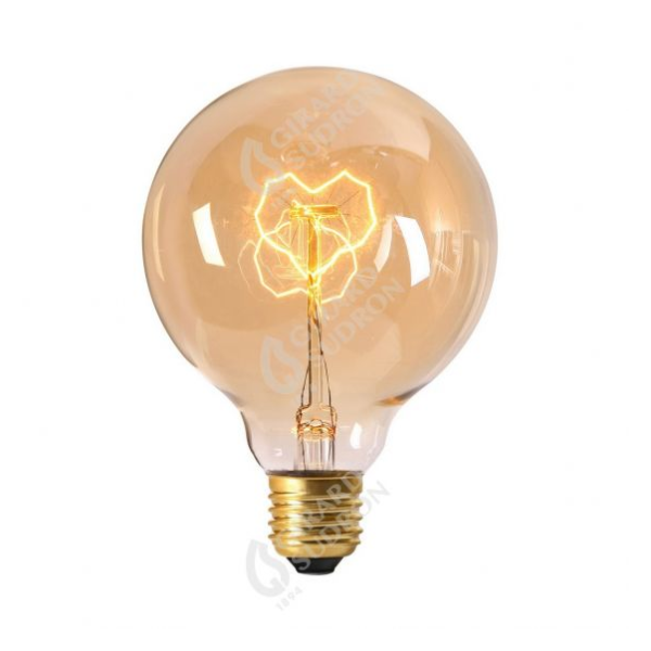 Girard sudron globe filament métallique "cœur" 24w e27 2000k ambre - Girard Sudron - 24004