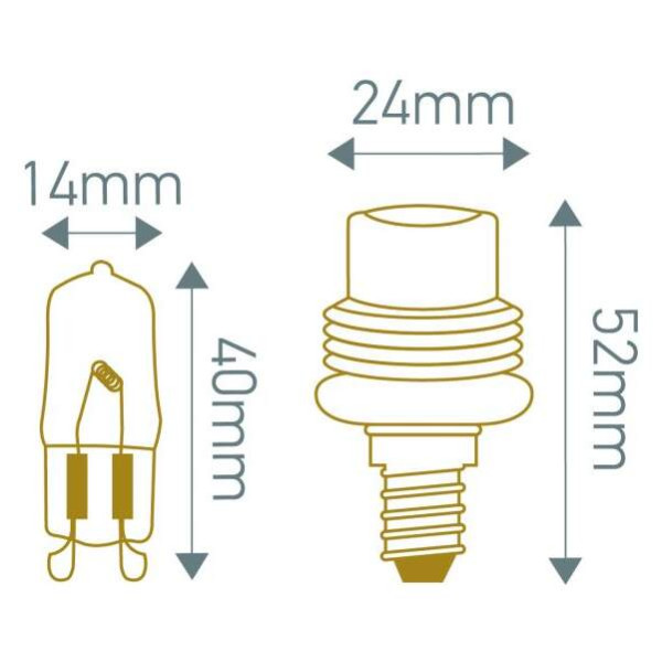 Girard sudron douille g9 d.24 culot e14+lampe g9 28w