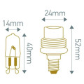 Girard sudron douille g9 d.24 culot e14+lampe g9 28w